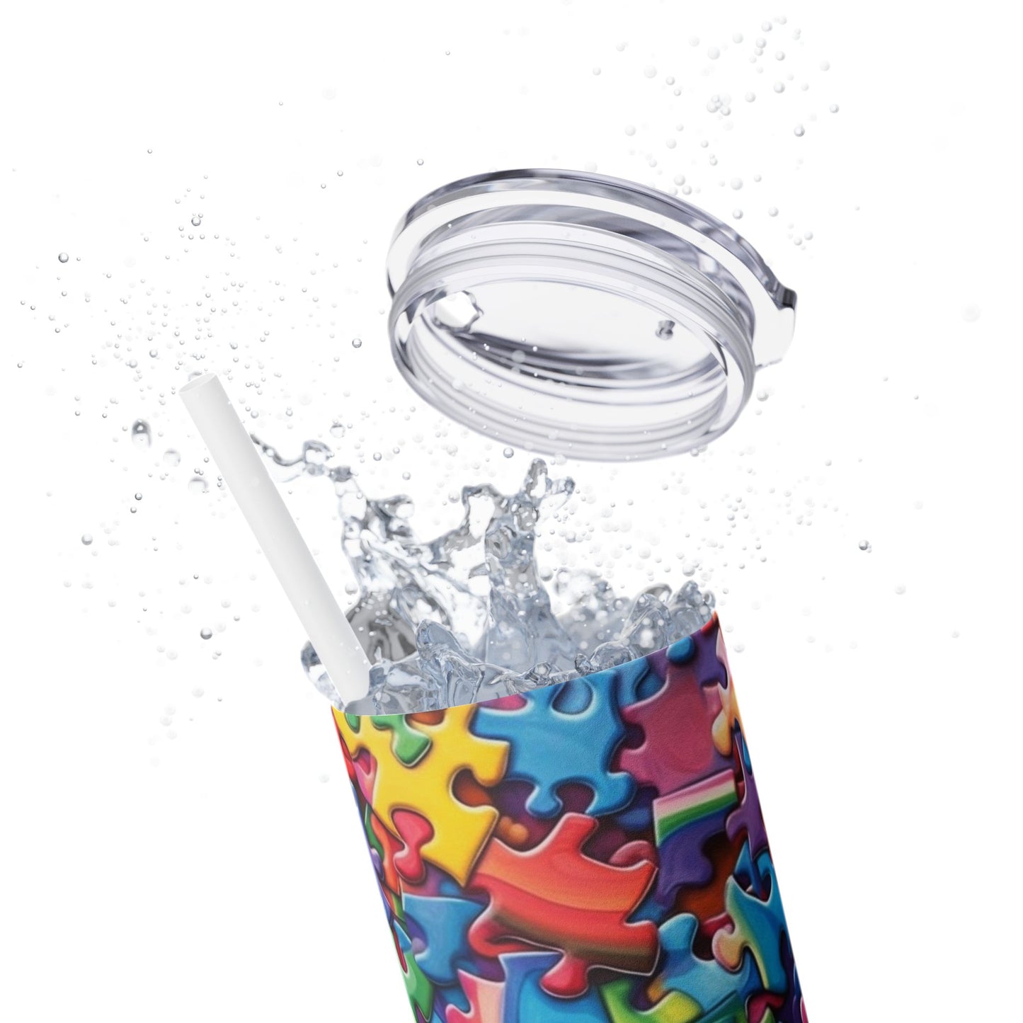 Autism Awareness - SleekSip Skinny 20oz Tumbler with Straw