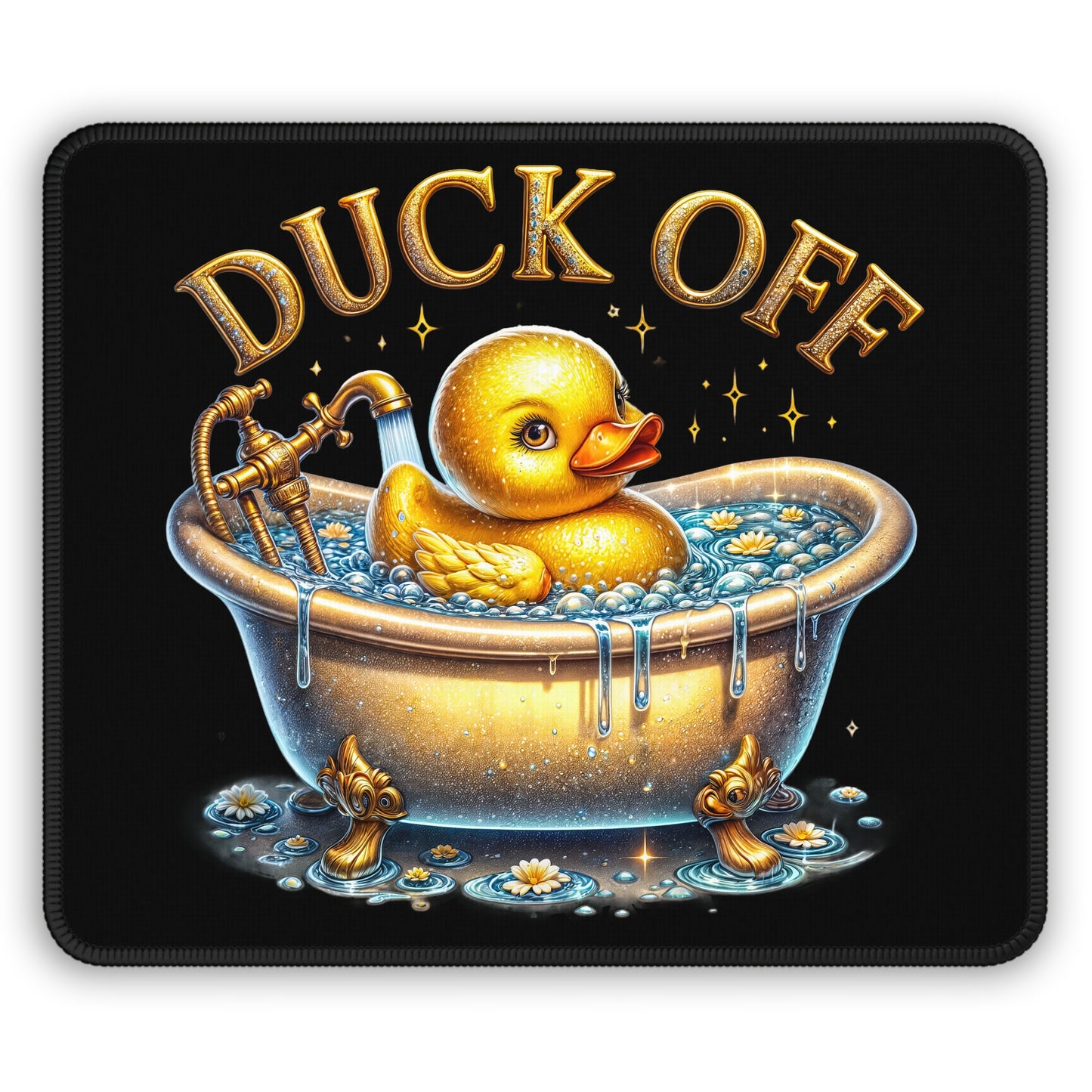 Duck Off Luxury Bathtub Mousepad