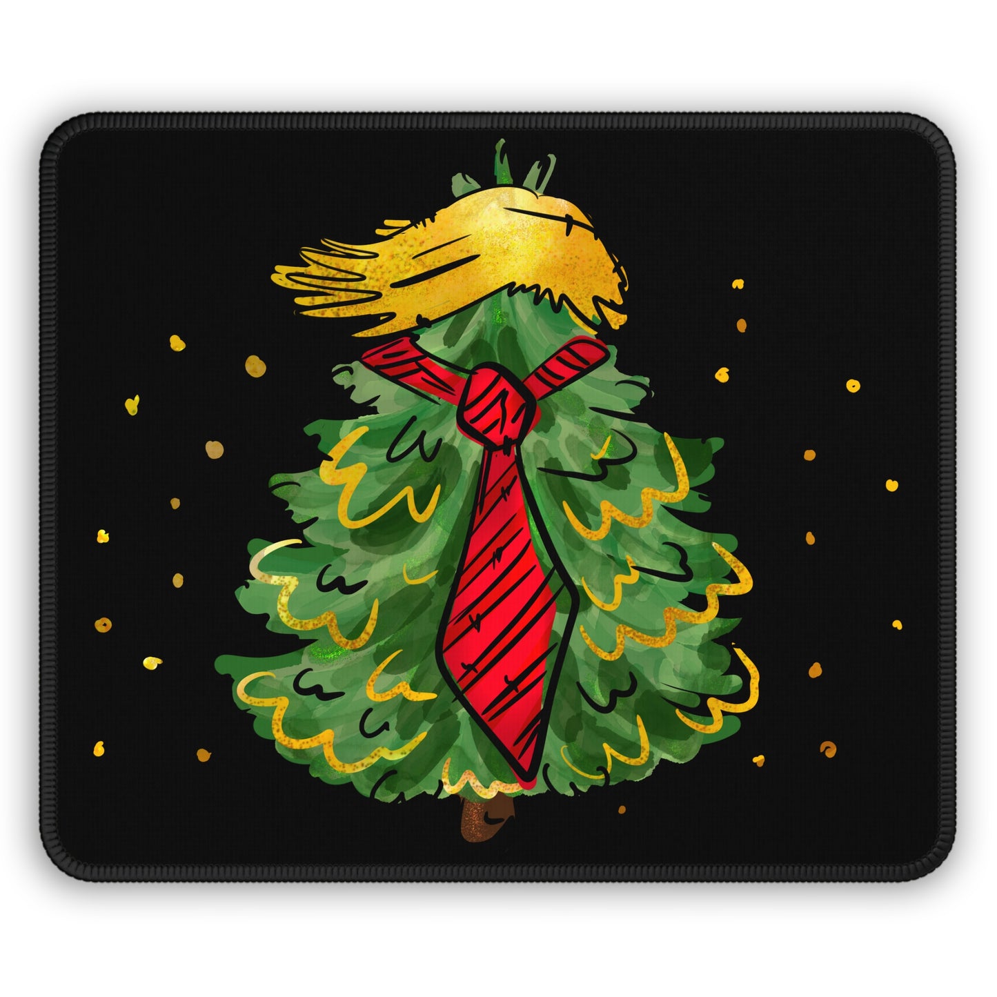 Golden Christmas Tree Mousepad