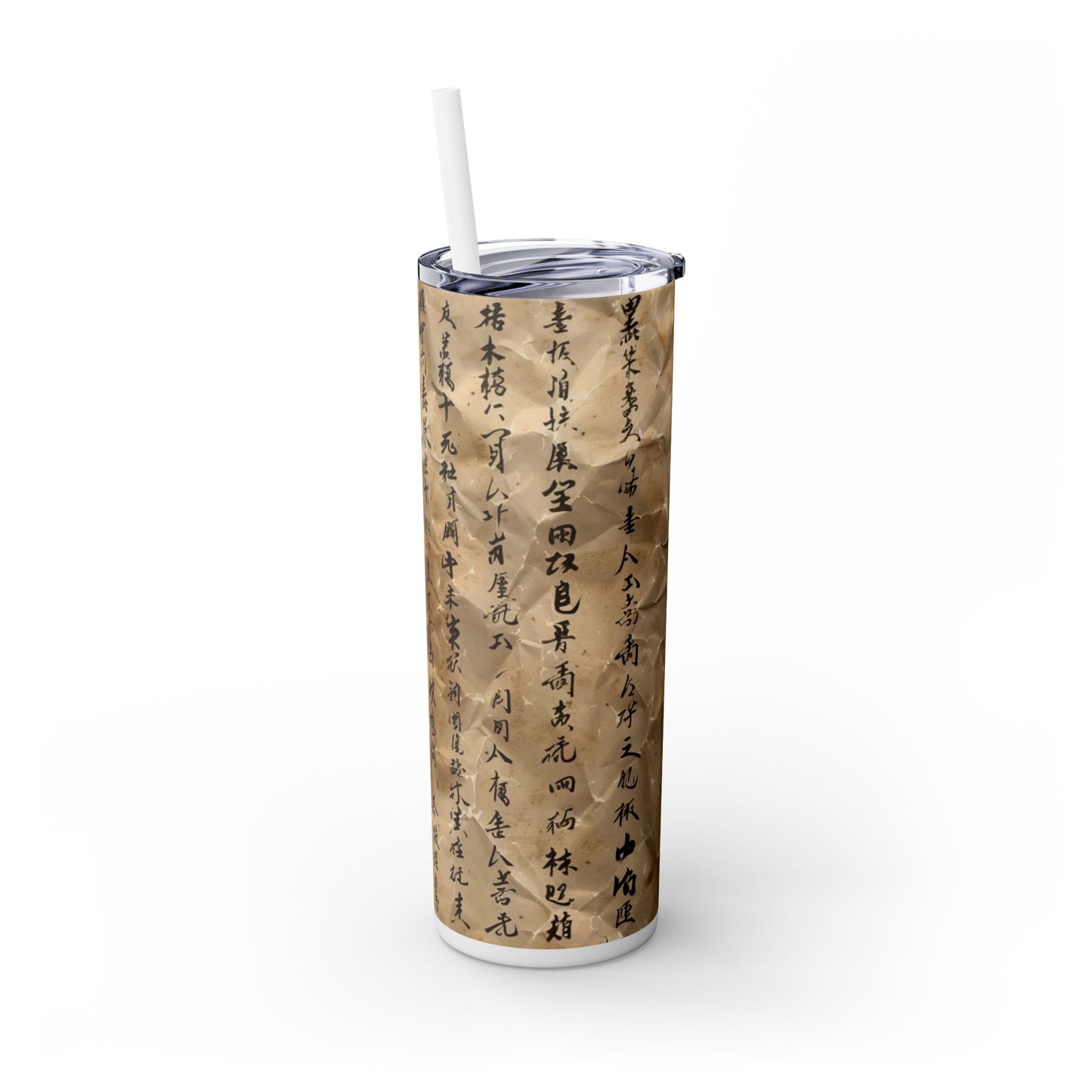 Ancient Japanese Writing - SleekSip Skinny 20oz Tumbler with Straw