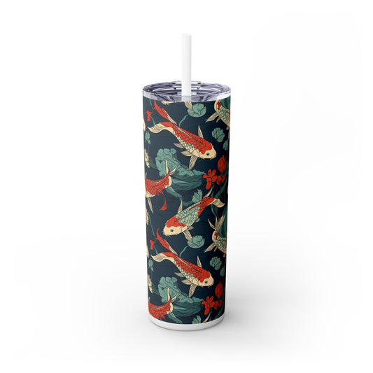 Japanese illustrations - SleekSip Skinny 20oz Tumbler with Straw