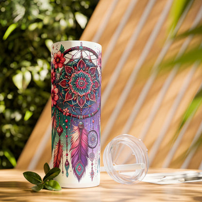 Dreamcatcher - SleekSip Skinny 20oz Tumbler with Straw