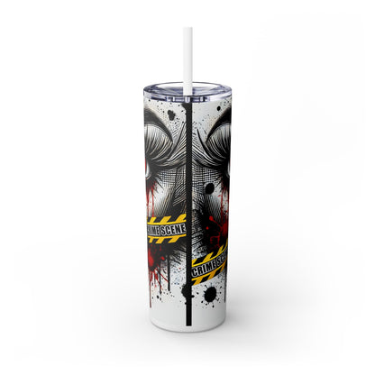 Stay out of my crime scene - SleekSip Skinny 20oz Tumbler with Straw