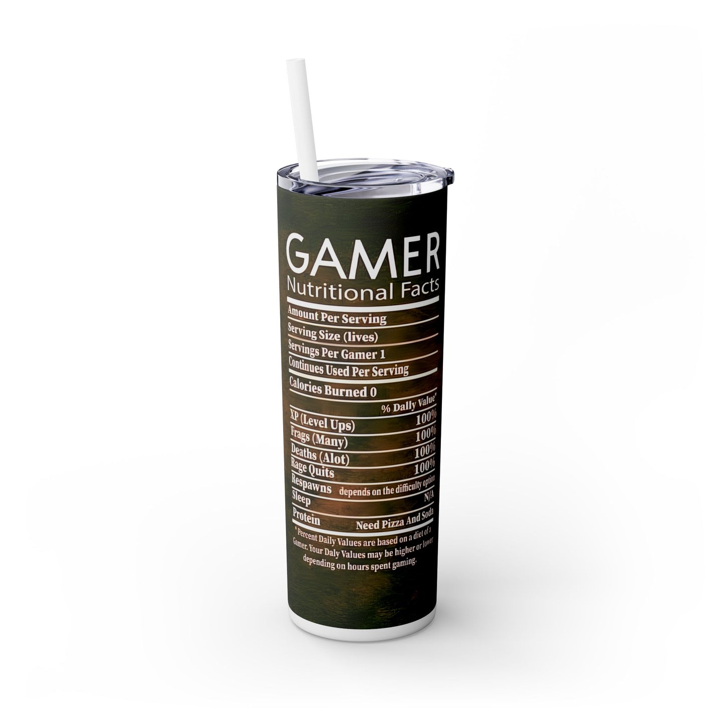 Gamer Nutrition Facts Tumbler