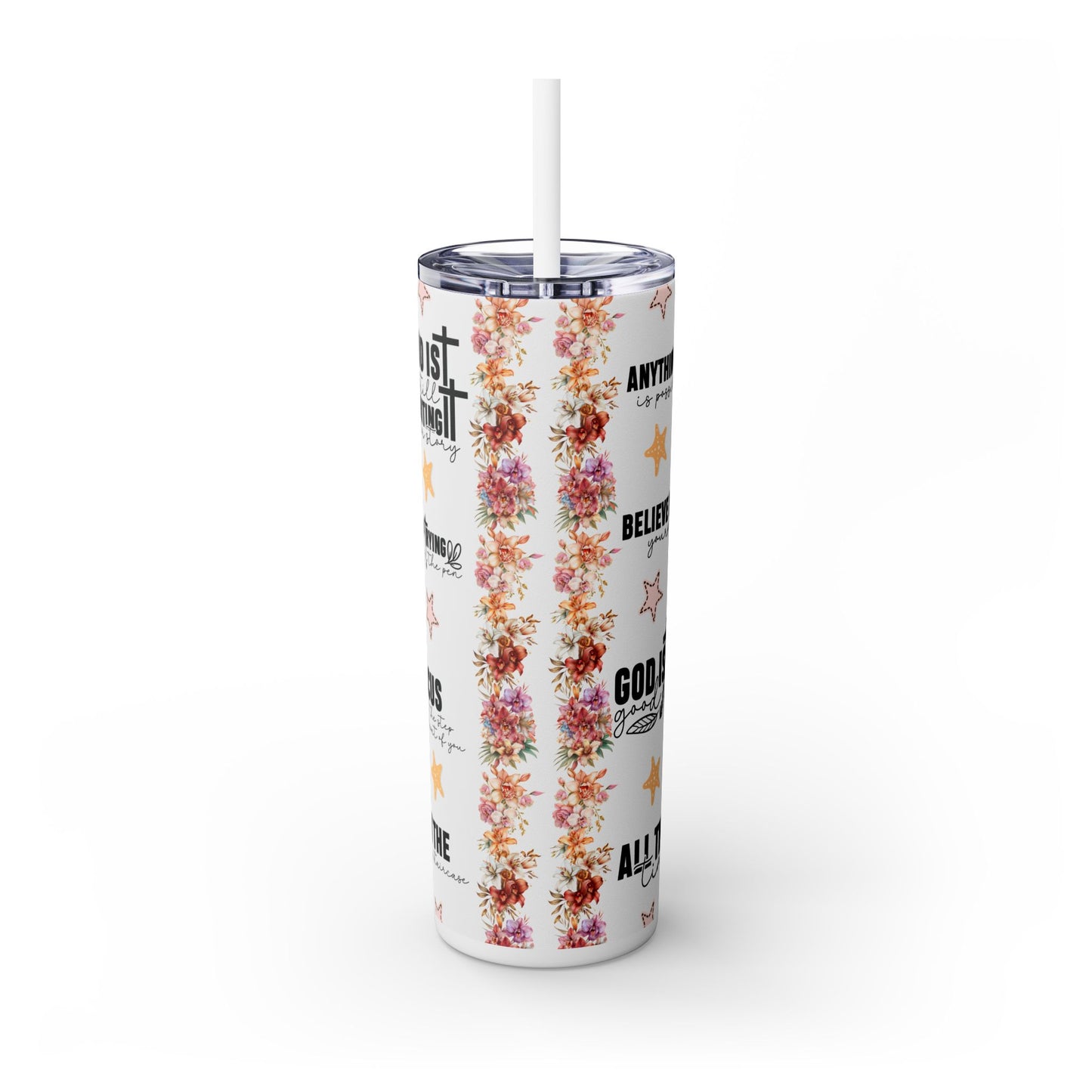 Religious Inspirational - SleekSip Skinny 20oz Tumbler with Straw