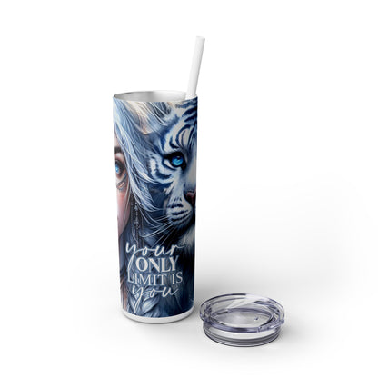 Tiger Girl Inspirational - SleekSip Skinny 20oz Tumbler with Straw