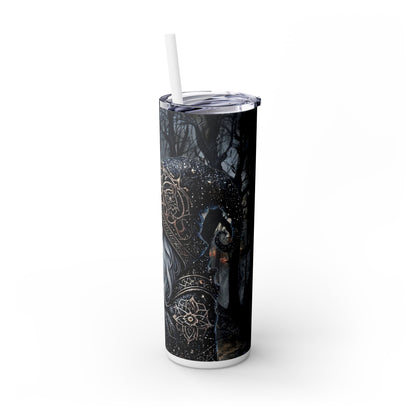 Gothic Halloween Gnome - SleekSip Skinny 20oz Tumbler with Straw