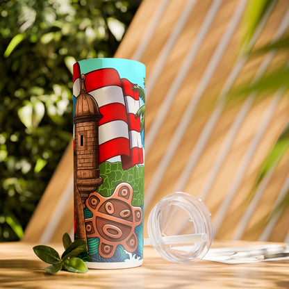 Puerto Rico - SleekSip Skinny 20oz Tumbler with Straw