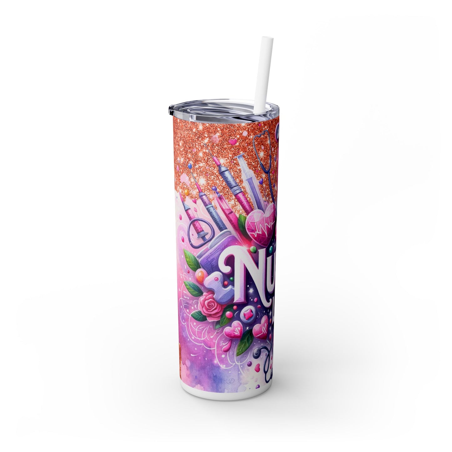 Nurse Life - SleekSip Skinny 20oz Tumbler with Straw