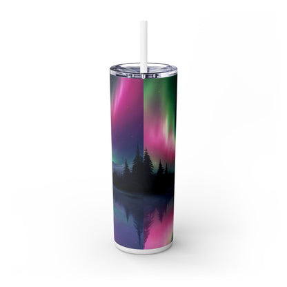 Northern Lights - SleekSip Skinny 20oz Tumbler with Straw