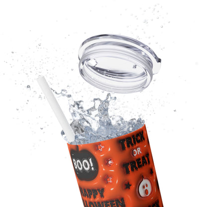 3D Inflated Halloween - SleekSip Skinny 20oz Tumbler with Straw