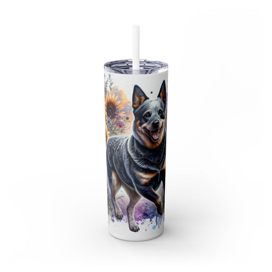 Australian Cattle Dog - SleekSip Skinny 20oz Tumbler with Straw