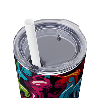 Graffiti - SleekSip Skinny 20oz Tumbler with Straw