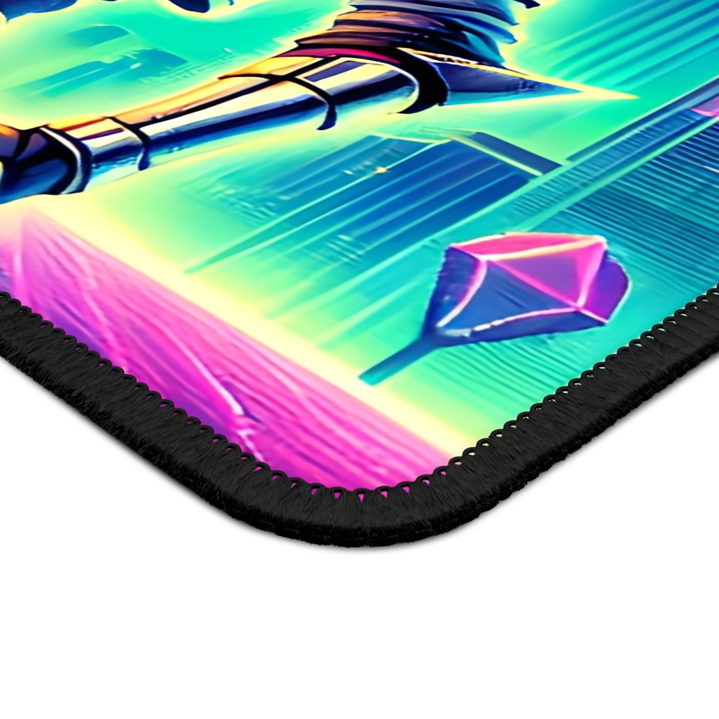 Neon Cyber Warrior Mousepad