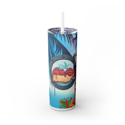 Puerto Rico - SleekSip Skinny 20oz Tumbler with Straw