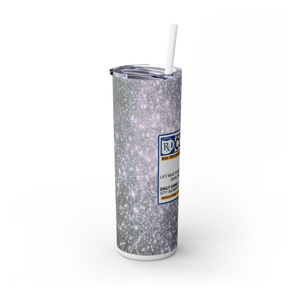 RX Coffee Sparkles - SleekSip Skinny 20oz Tumbler with Straw