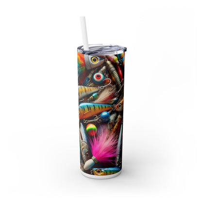 3D Fish Tackle - SleekSip Skinny 20oz Tumbler with Straw