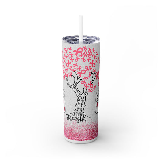 Ghost Cancer - SleekSip Skinny 20oz Tumbler with Straw