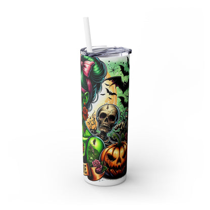 Tatted Zombie Mom - SleekSip Skinny 20oz Tumbler with Straw