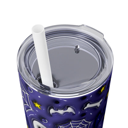 3D Inflated Halloween Bats - SleekSip Skinny 20oz Tumbler with Straw