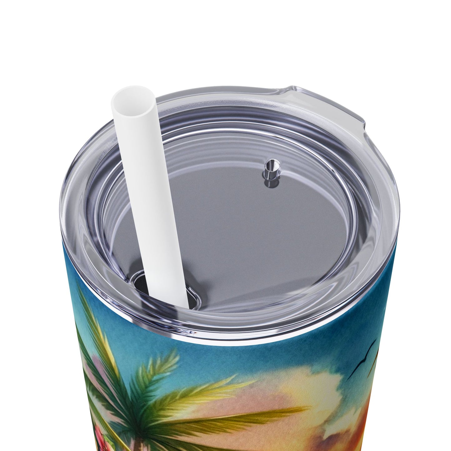 Live Laugh Relax Beach - SleekSip Skinny 20oz Tumbler with Straw