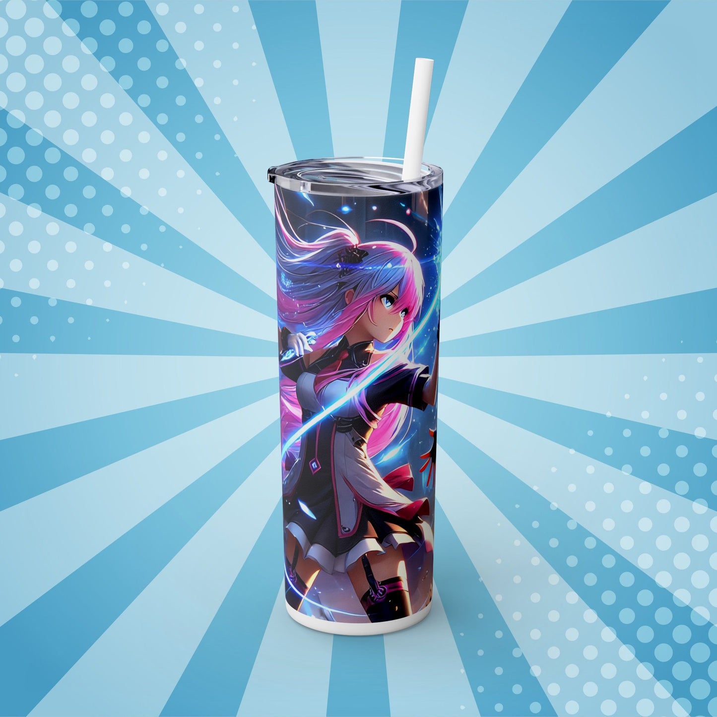 Galactic Anime Hero Skinny Tumbler – 20oz