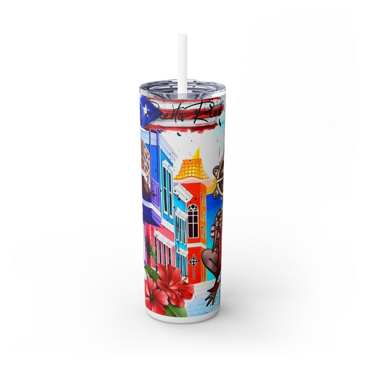 Puerto Rico - SleekSip Skinny 20oz Tumbler with Straw