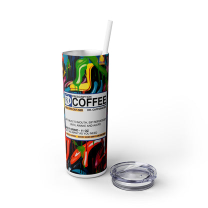 RX Coffee - SleekSip Skinny 20oz Tumbler with Straw