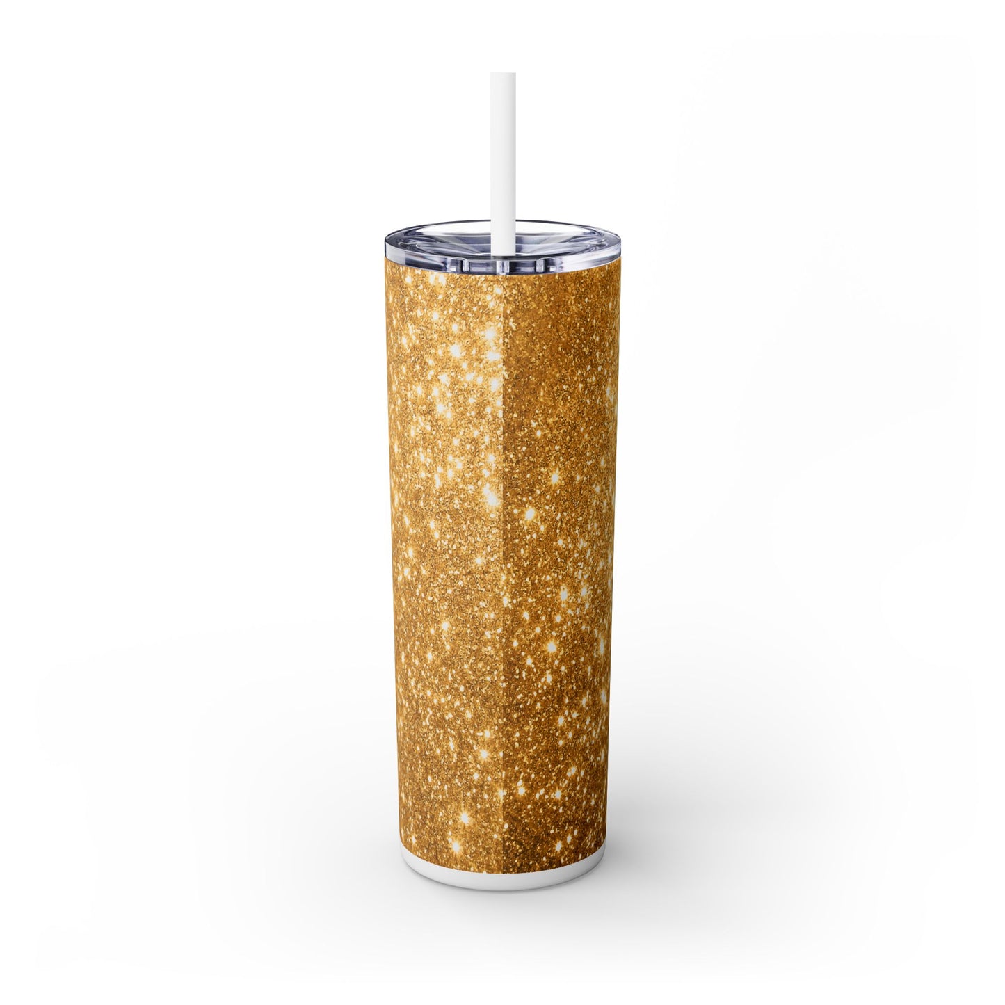 Gold Sparkles - SleekSip Skinny 20oz Tumbler with Straw