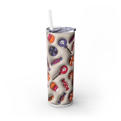 3D Inflated Candy Halloween - SleekSip Skinny 20oz Tumbler with Straw