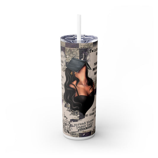 Bad Girl Book Geek - SleekSip Skinny 20oz Tumbler with Straw