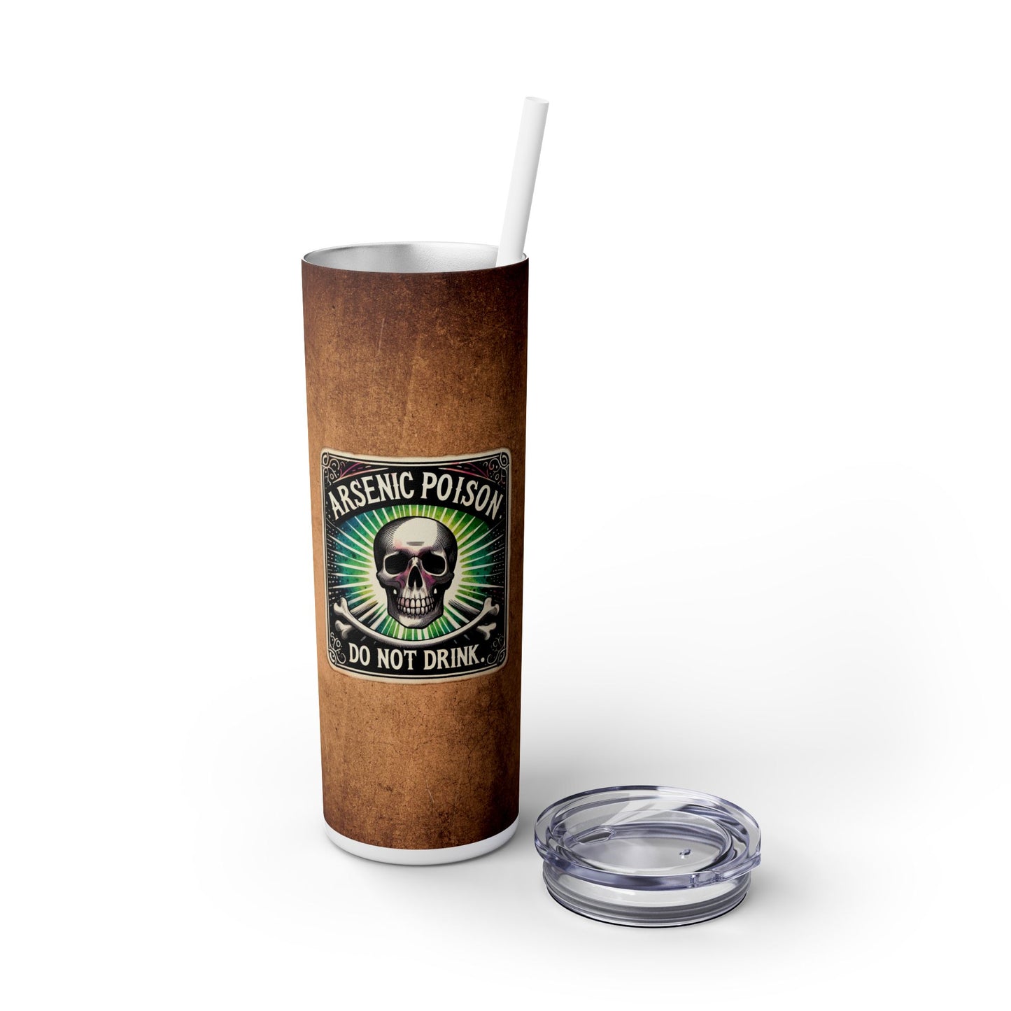 Halloween Potion Brown Leather - SleekSip Skinny 20oz Tumbler with Straw