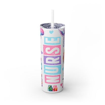 Nurse - SleekSip Skinny 20oz Tumbler with Straw