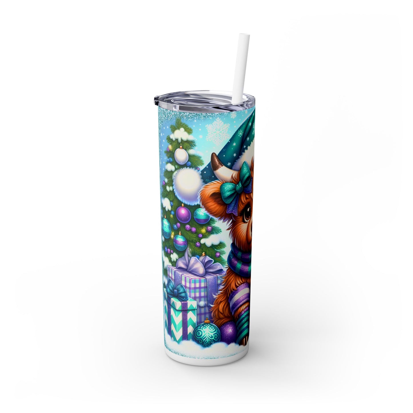 Christmas Time - SleekSip Skinny 20oz Tumbler with Straw