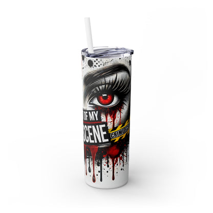 Stay out of my crime scene - SleekSip Skinny 20oz Tumbler with Straw