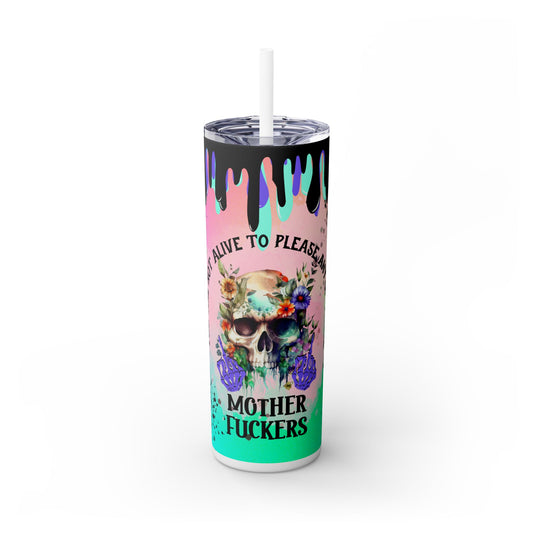 Spooky Skull - SleekSip Skinny 20oz Tumbler with Straw