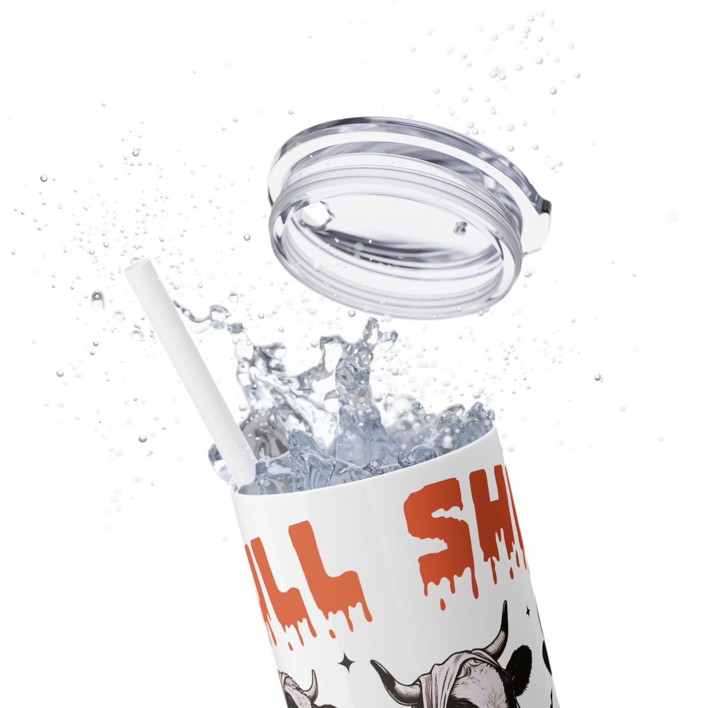 Bull Sheet Cow Lovers Club Large - SleekSip Skinny 20oz Tumbler with Straw