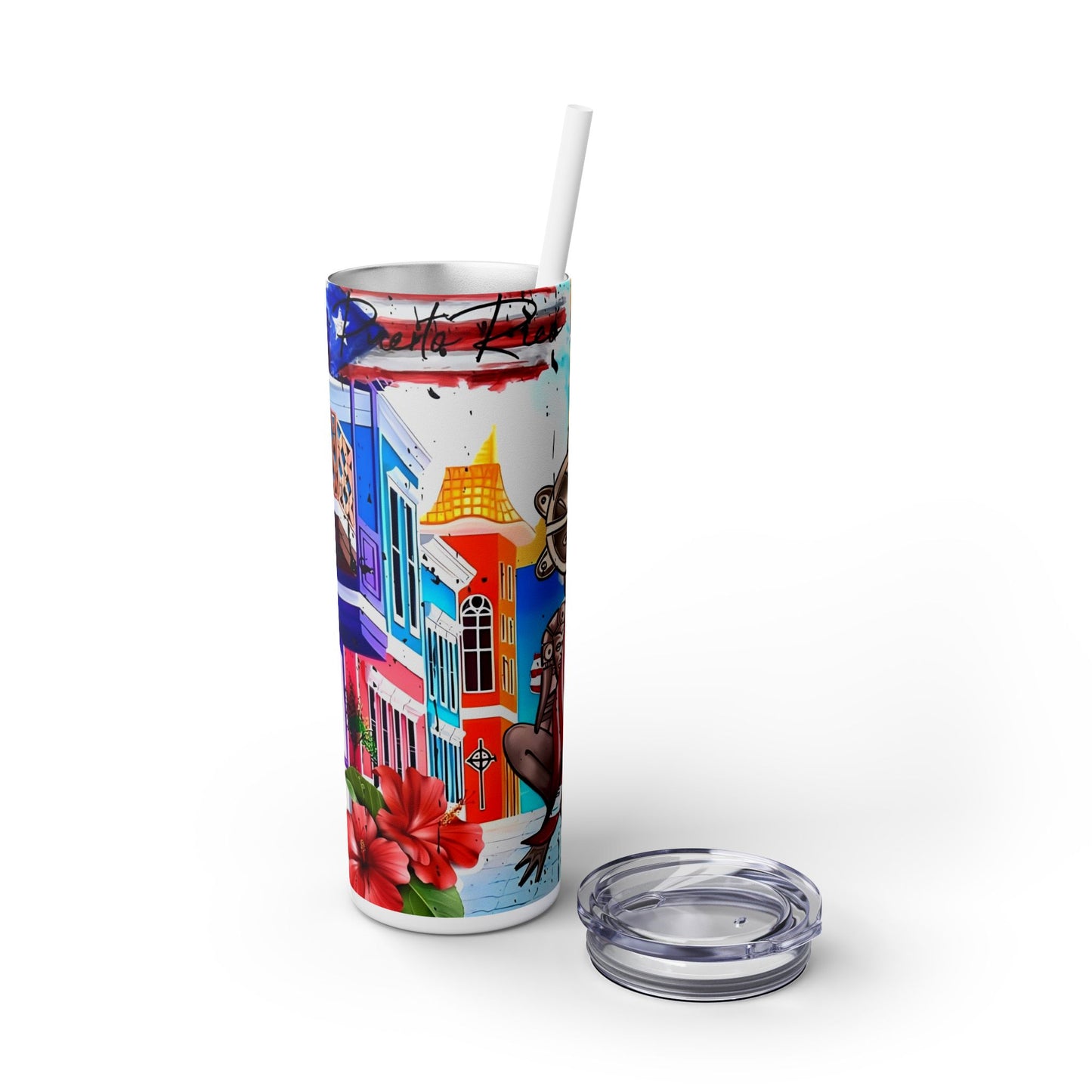 Puerto Rico - SleekSip Skinny 20oz Tumbler with Straw