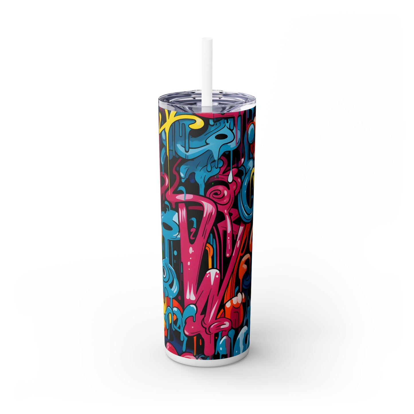 Graffiti - SleekSip Skinny 20oz Tumbler with Straw