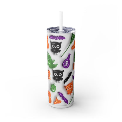 3D Inflated Halloween - SleekSip Skinny 20oz Tumbler with Straw