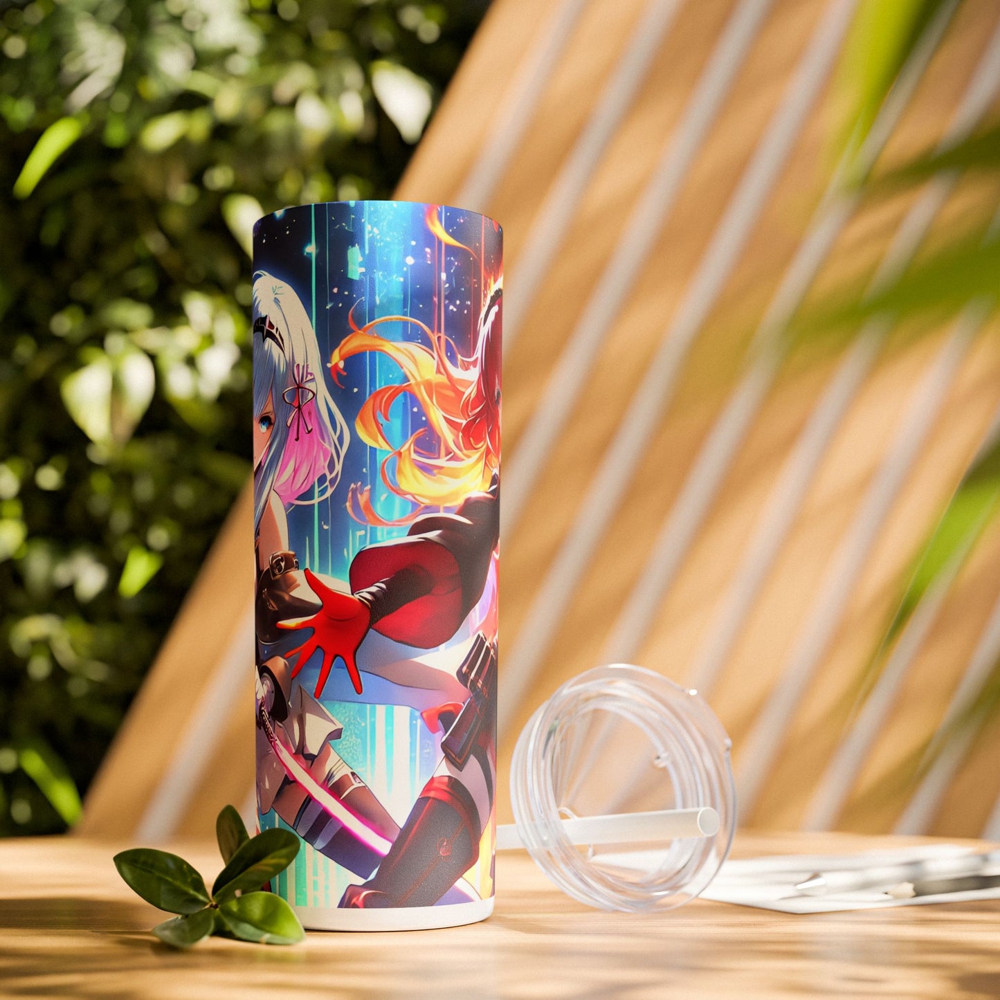 Neon Samurai Anime Tumbler – 20oz