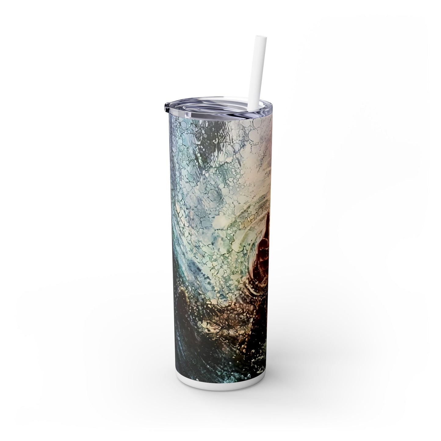 Jesus Christ grab my hand - SleekSip Skinny 20oz Tumbler with Straw