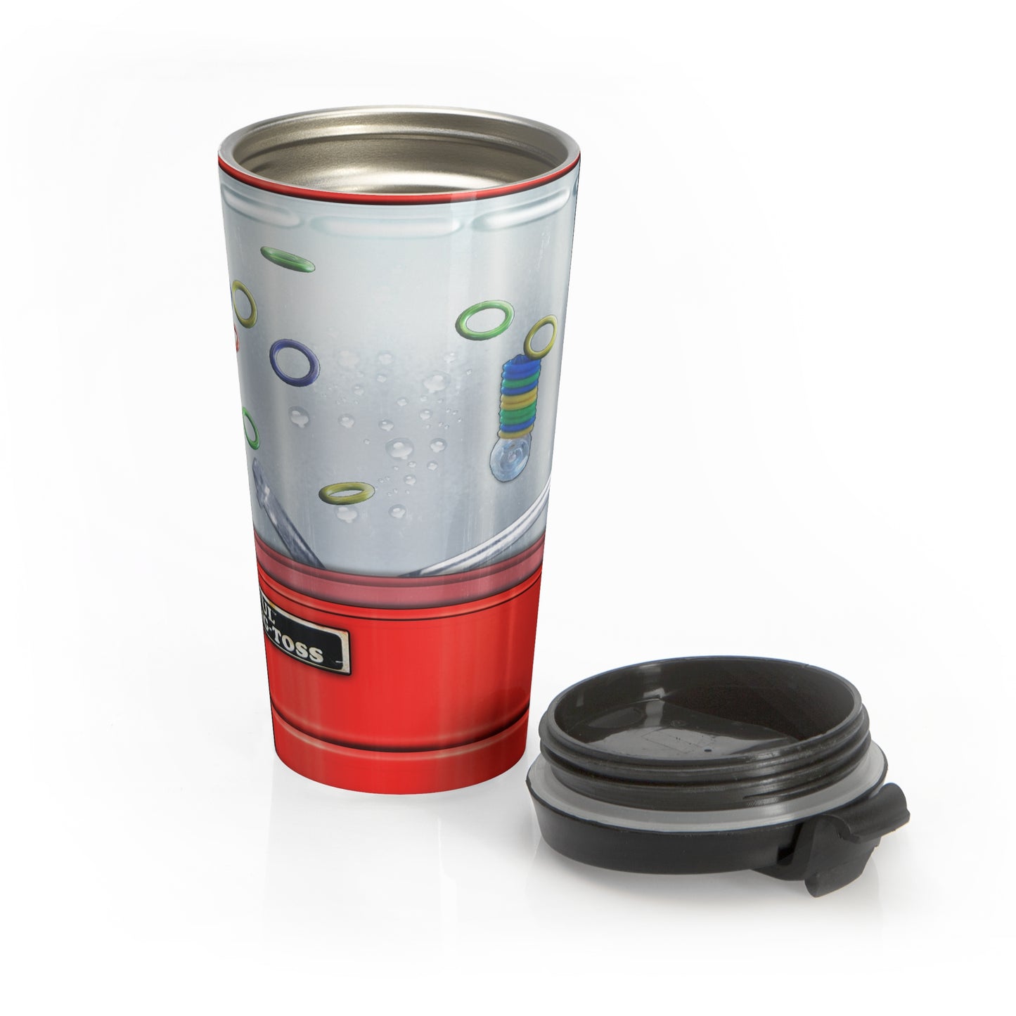 Waterful Ring Toss Stainless Steel Travel Mug – 15oz