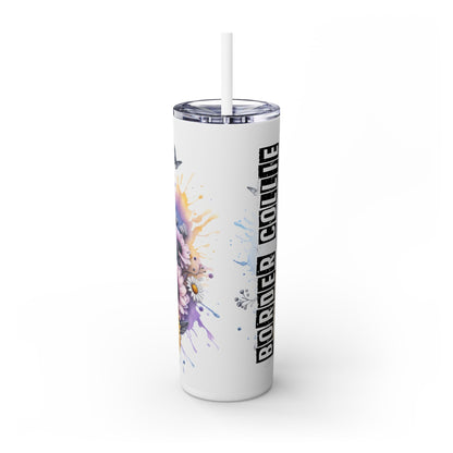 Border Collie - SleekSip Skinny 20oz Tumbler with Straw