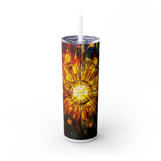 Stained Glass - SleekSip Skinny 20oz Tumbler with Straw