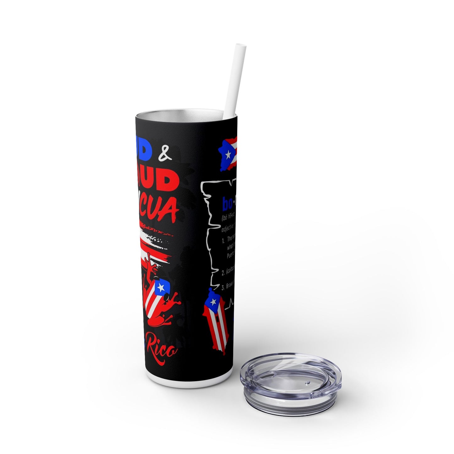 Puerto Rico - SleekSip Skinny 20oz Tumbler with Straw