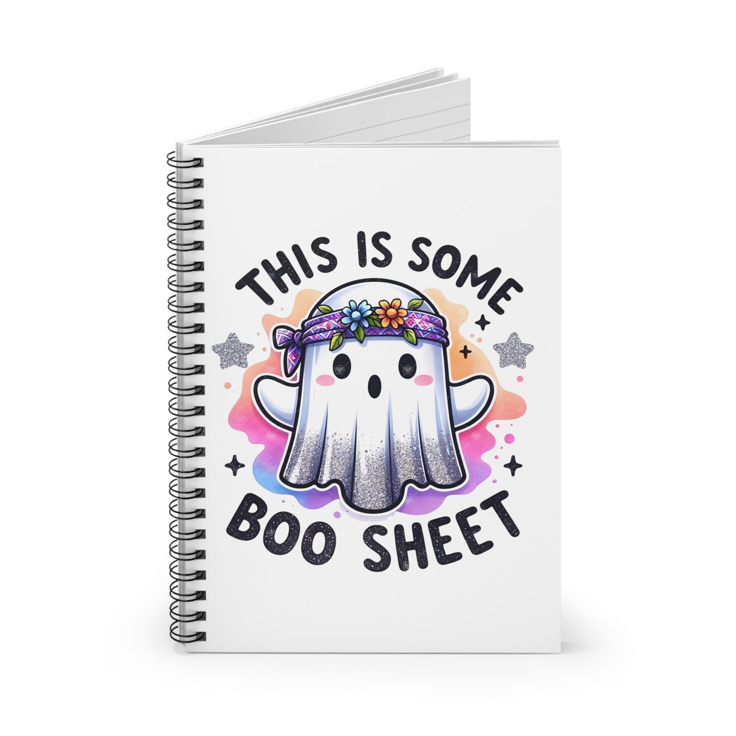 Hippie Ghost Vibes Spiral Notebook