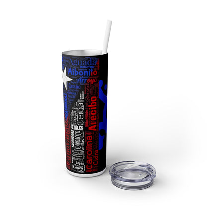 Puerto Rico - SleekSip Skinny 20oz Tumbler with Straw