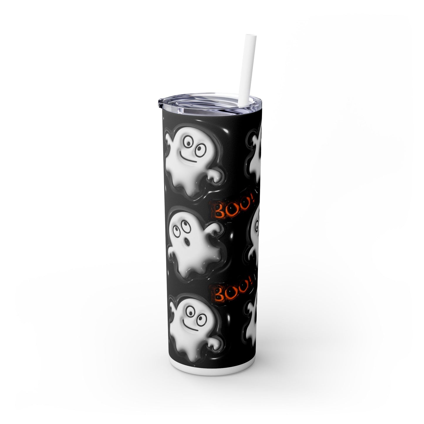 3D Inflated Halloween Bats - SleekSip Skinny 20oz Tumbler with Straw