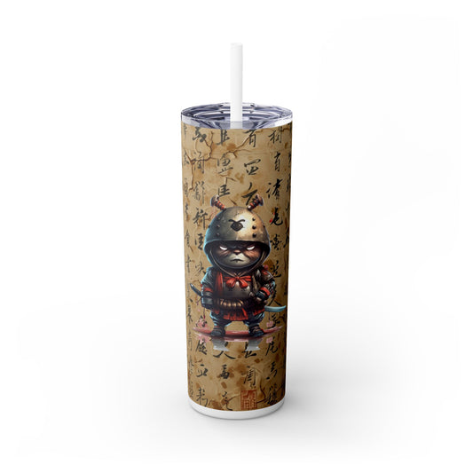 Samurai Kitty - SleekSip Skinny 20oz Tumbler with Straw